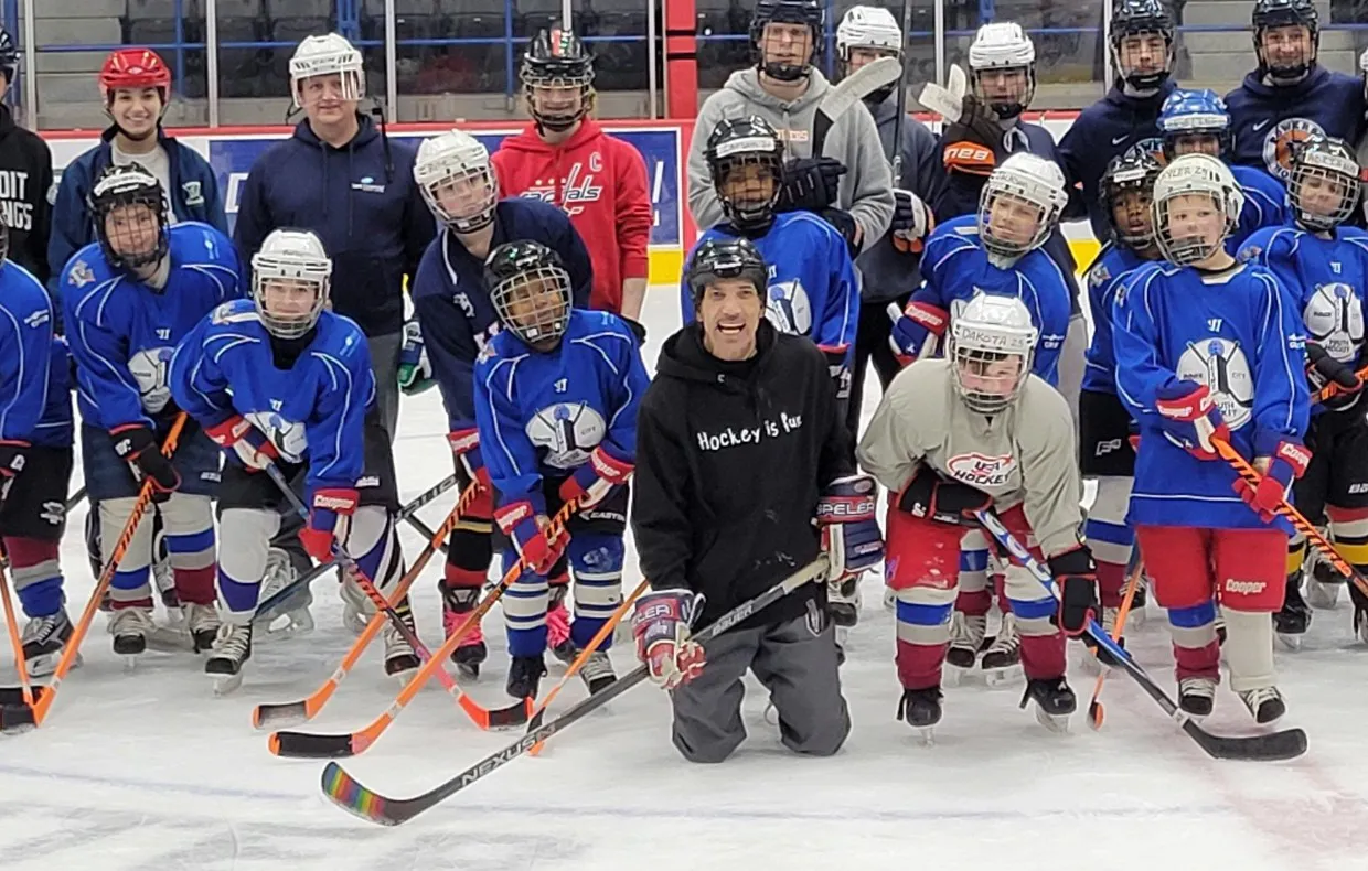 flint inner city youth hockey program skater photo