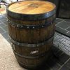 Oak Barrel Liquor Cabinet