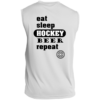 Eat Sleep Hockey Beer Repeat sleeveless shirt - Image 2