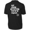 Eat Sleep Hockey Beer Repeat Black Shirt - Image 2